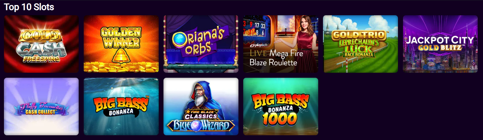 Top 10 most popular slots at Jackpot City